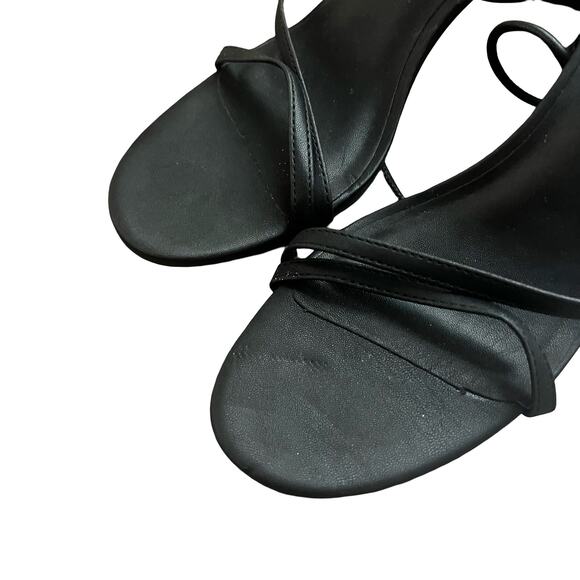 A NEW DAY Marcia Lace Up Heels Black 8 - Picture 3 of 5